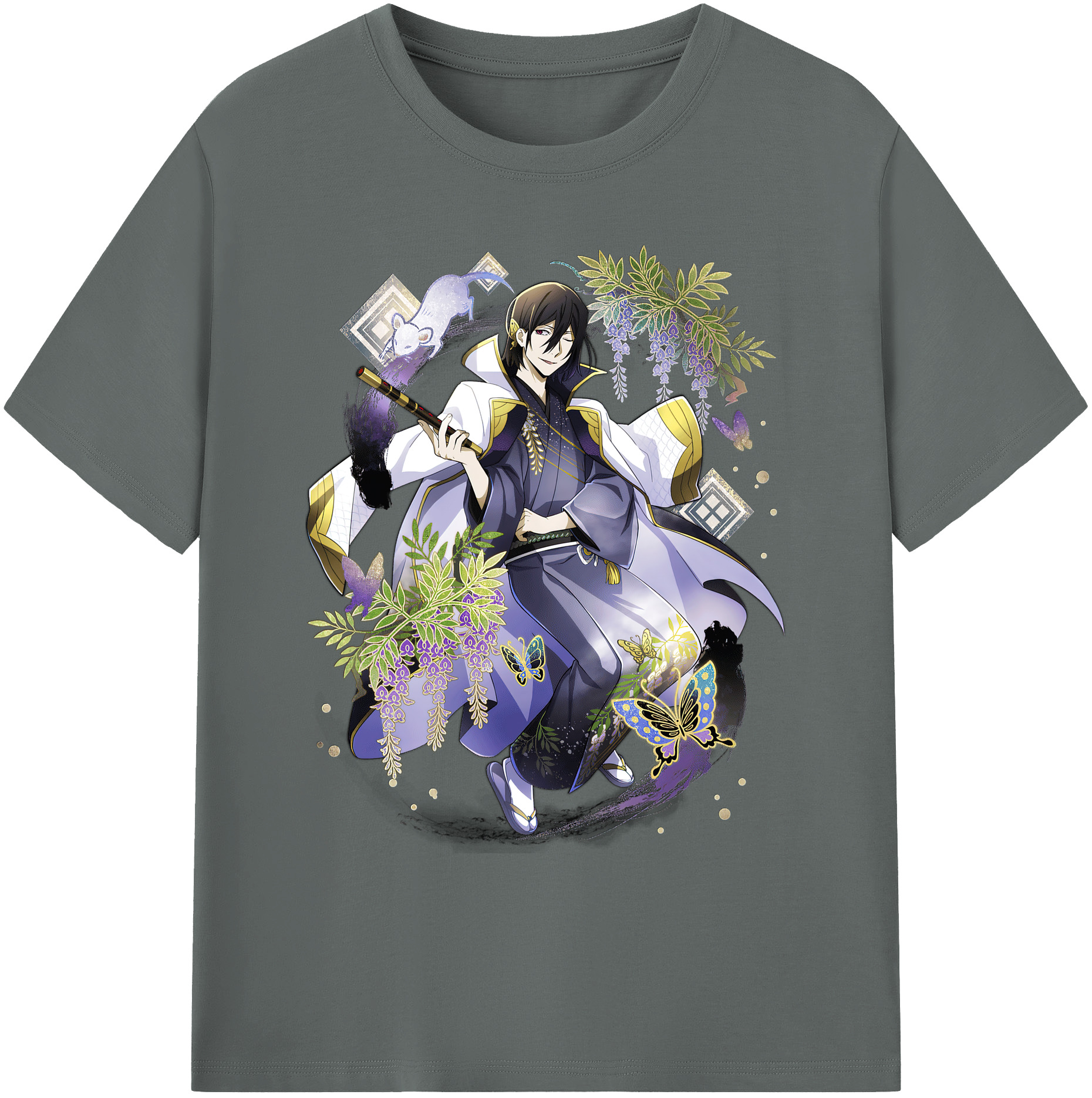 （画像用） 文豪ストレイドッグス Bungo Stray Dogs 綿100％ メンズ半袖Tシャツ｜肌触りやわらか＆通気性